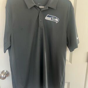 Men’s Nike Dry Fit NFL Seattle Seahawks Dark Gray Polo